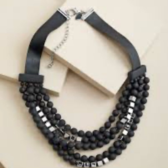 Chicos, NWT black and silver beaded necklace - Picture 14 of 15